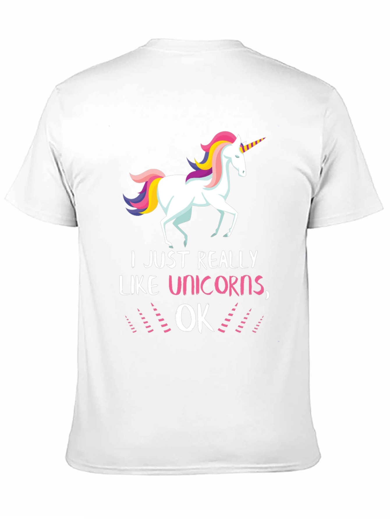 I Like Unicorns OK Black T-Shirt