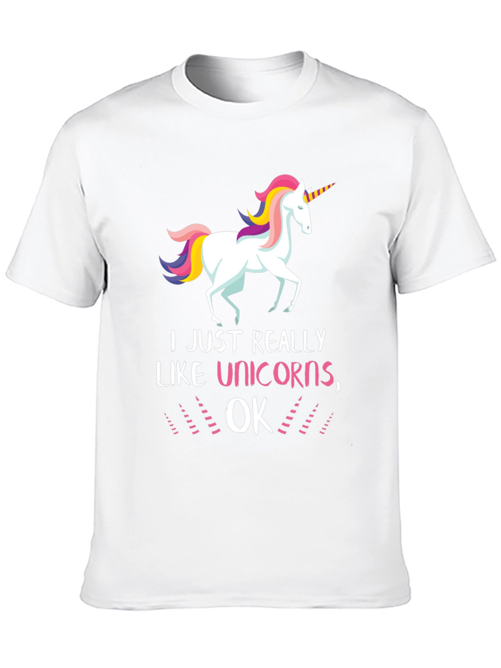 I Like Unicorns OK Black T-Shirt