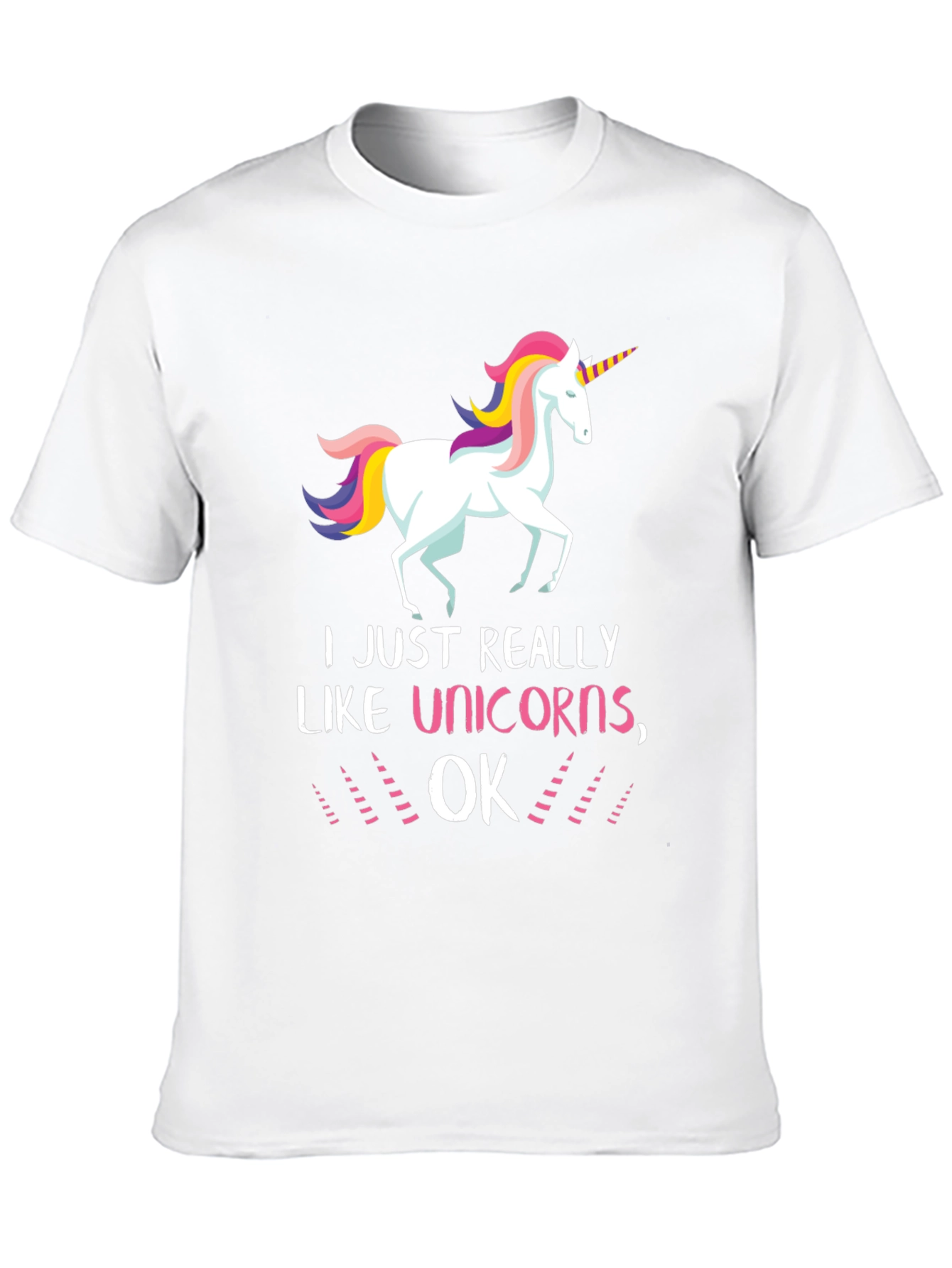 I Like Unicorns OK Black T-Shirt