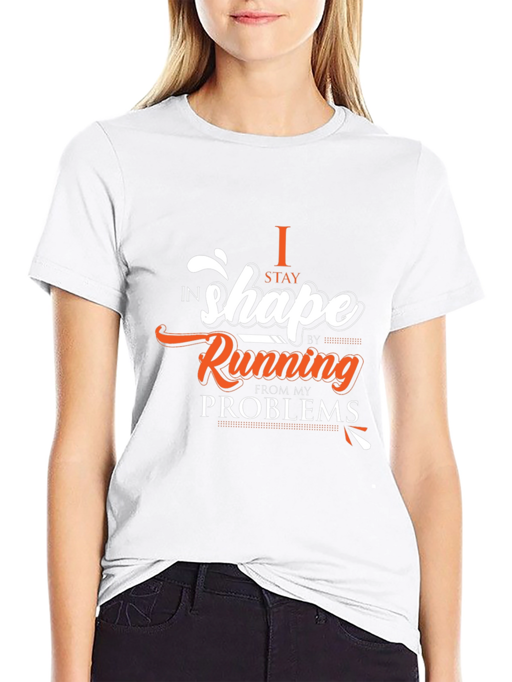 Funny Running T-Shirt - I Stay in Shape