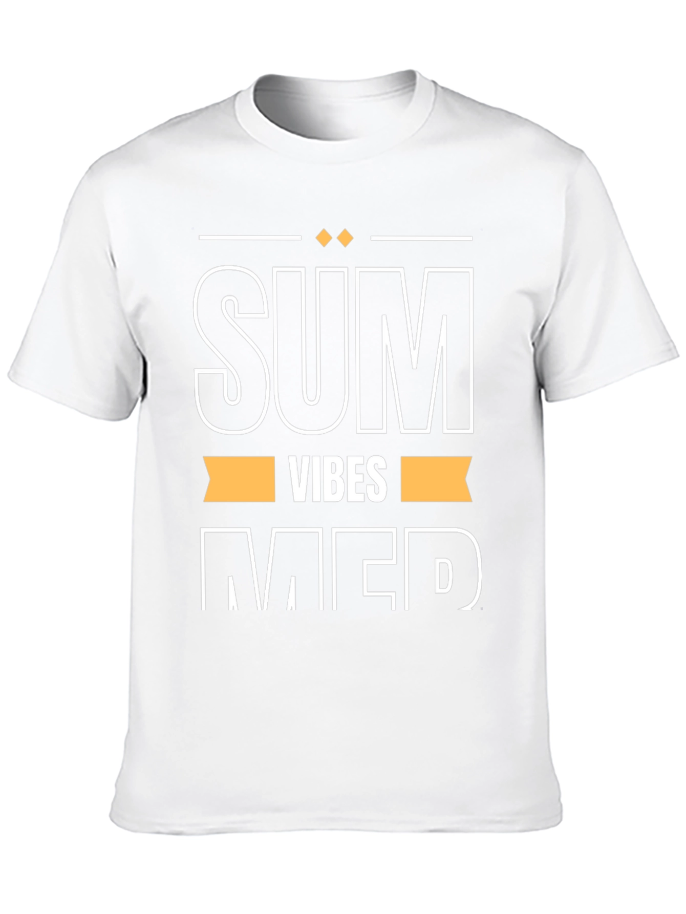 Summer Vibes Graphic Tee - Black Cotton T-Shirt