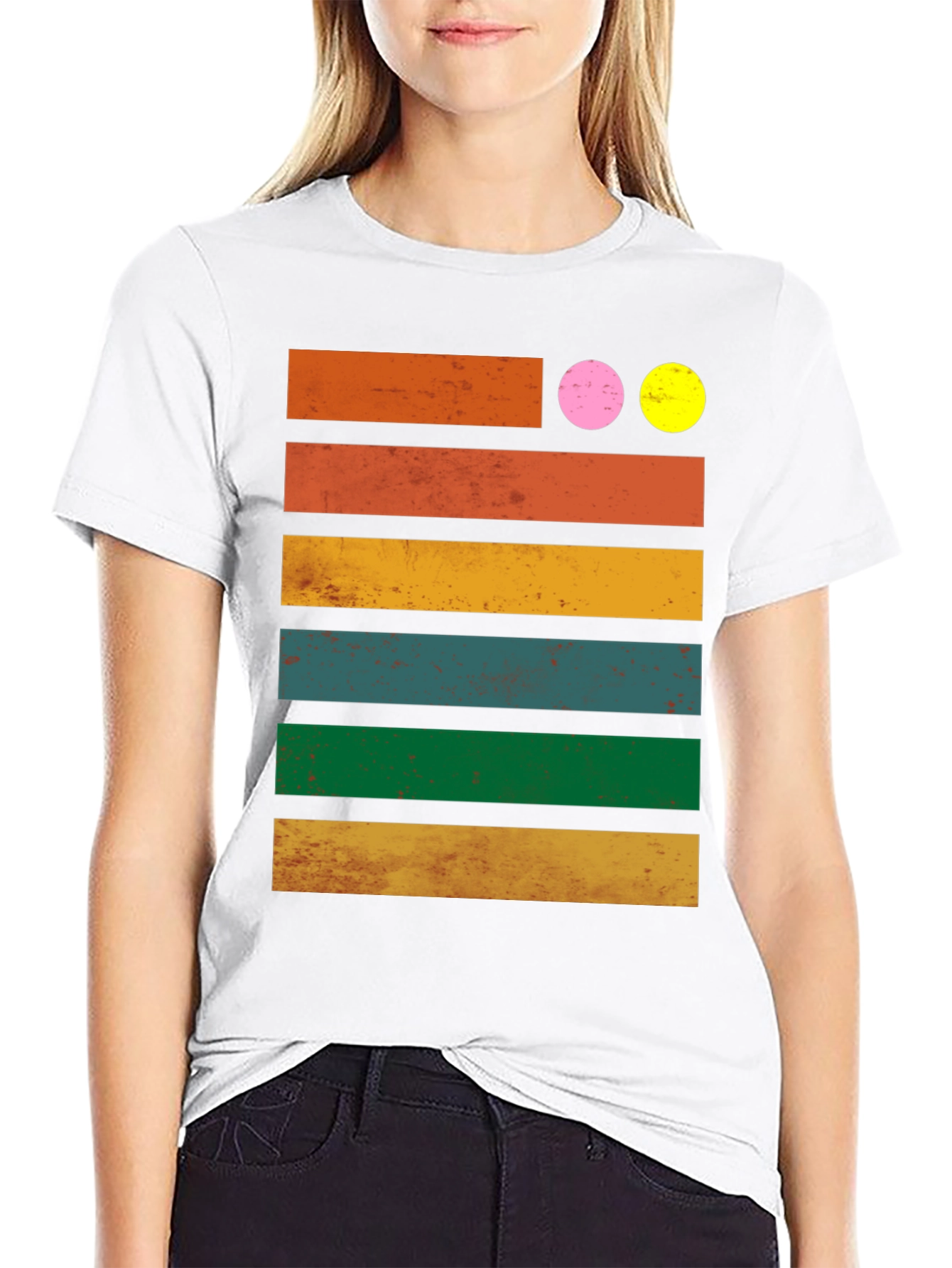 Retro Stripe Graphic T-Shirt