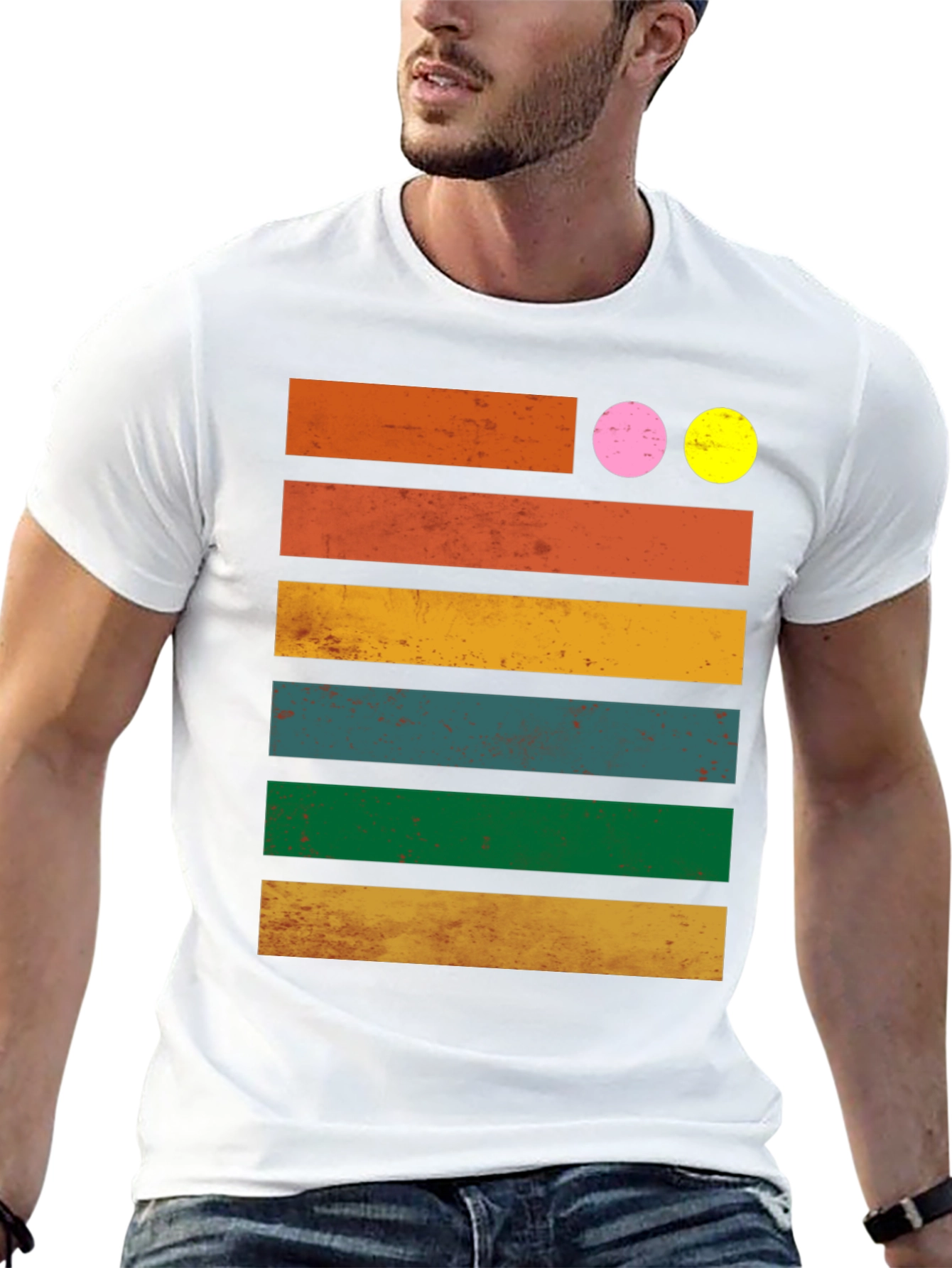 Retro Stripe Graphic T-Shirt
