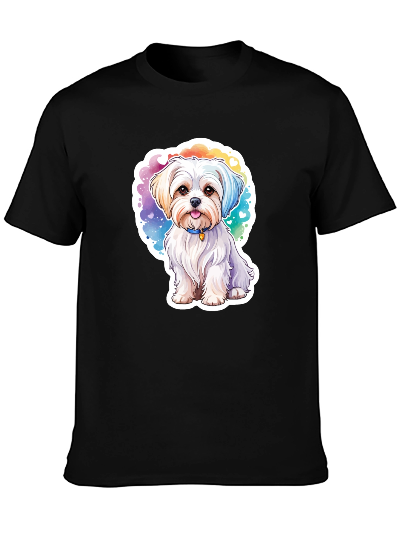 Watercolor Cute Dog T-Shirt – Colorful Puppy Graphic Tee