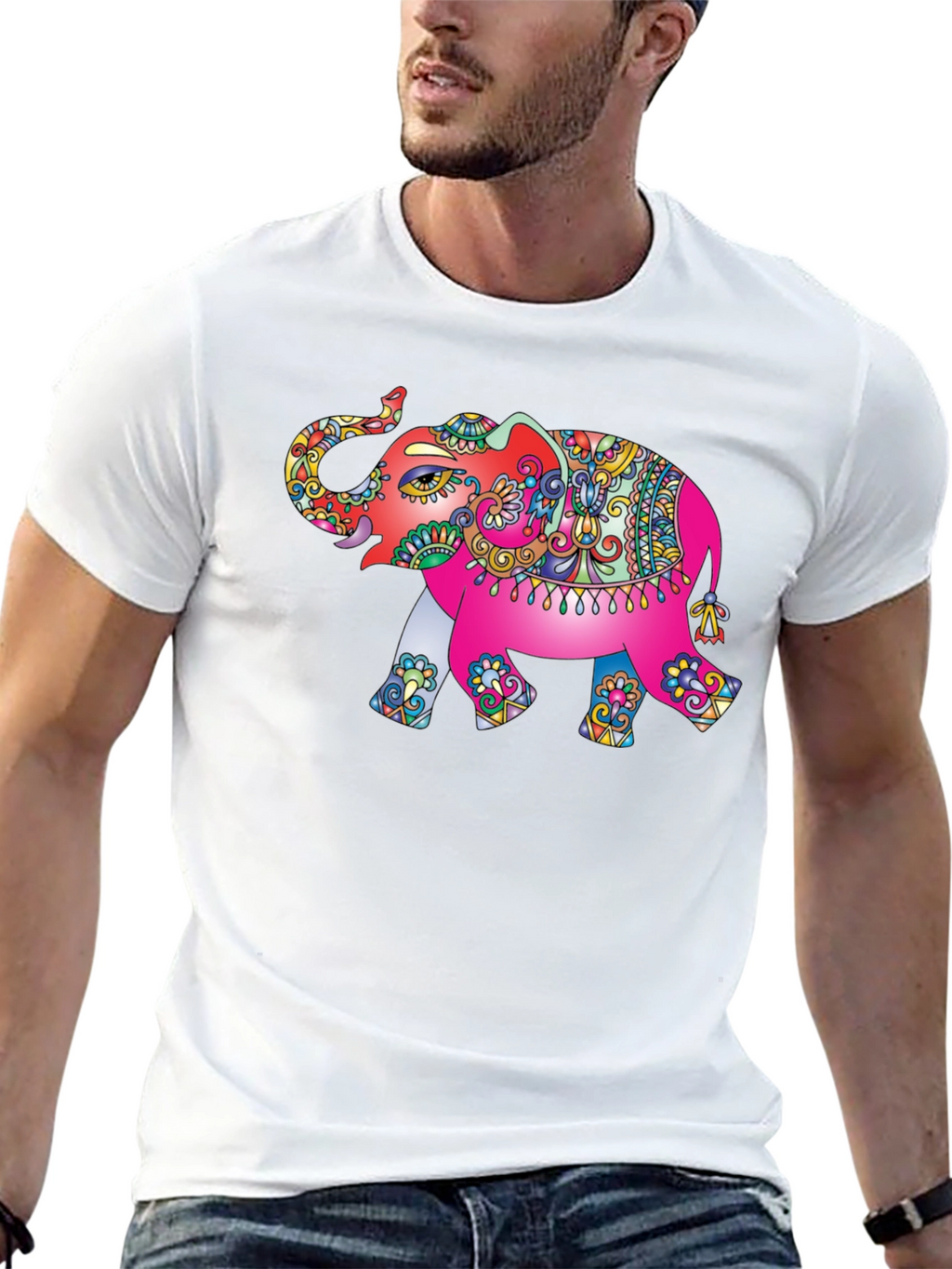 Elephant Graphic Tee - Vibrant Design