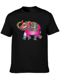Elephant Graphic Tee - Vibrant Design