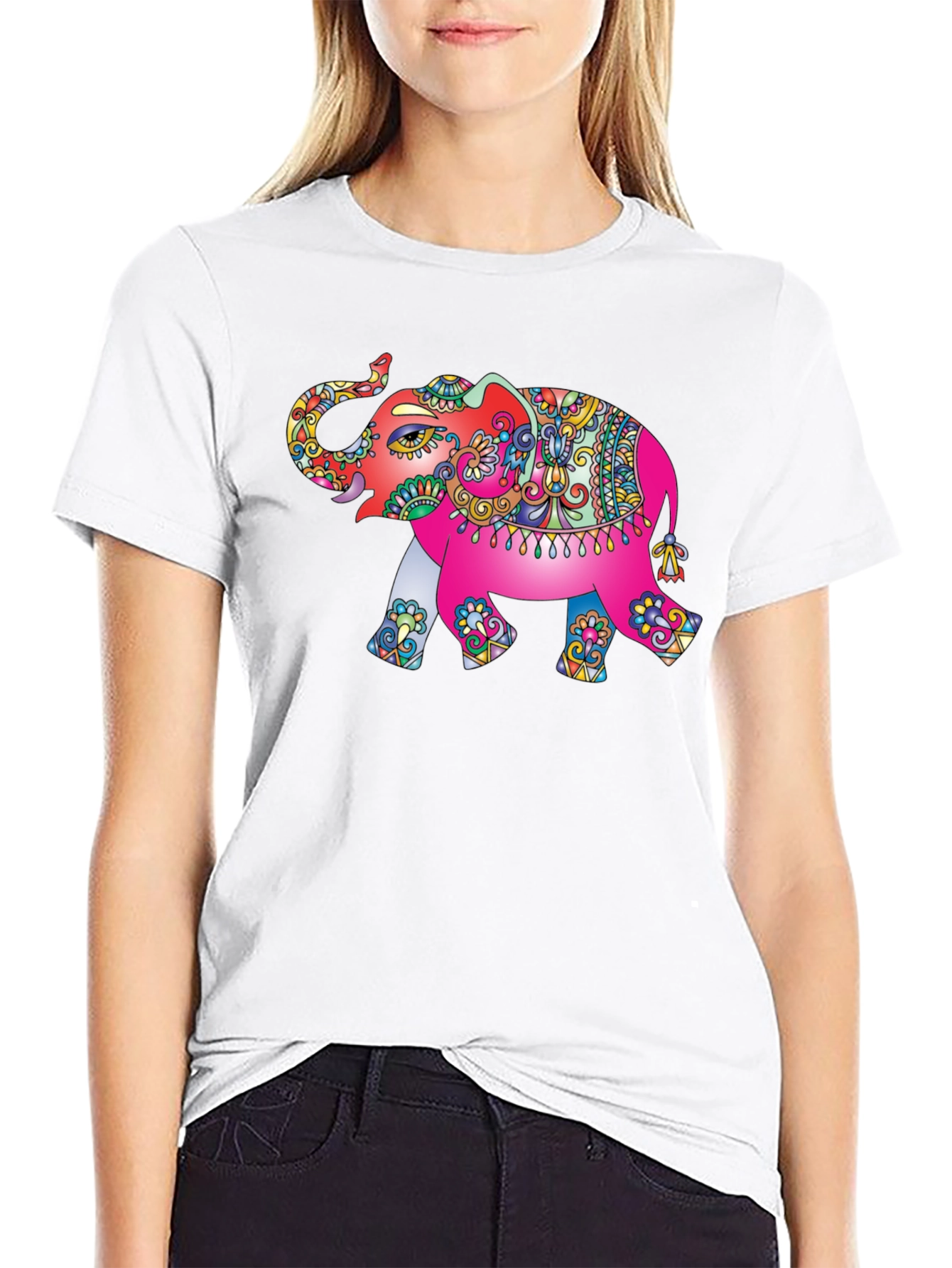 Elephant Graphic Tee - Vibrant Design