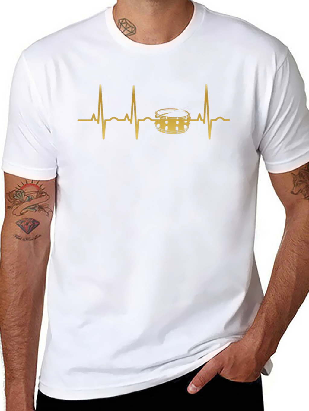 Drum Heartbeat T-Shirt - Musicians Tee