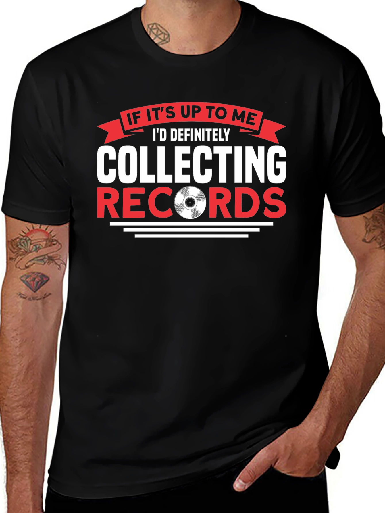 Collecting Records T-Shirt - Vinyl Lover Tee
