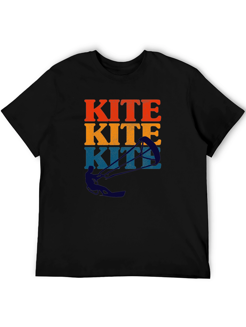 Kite Surfing Retro Graphic T-Shirt