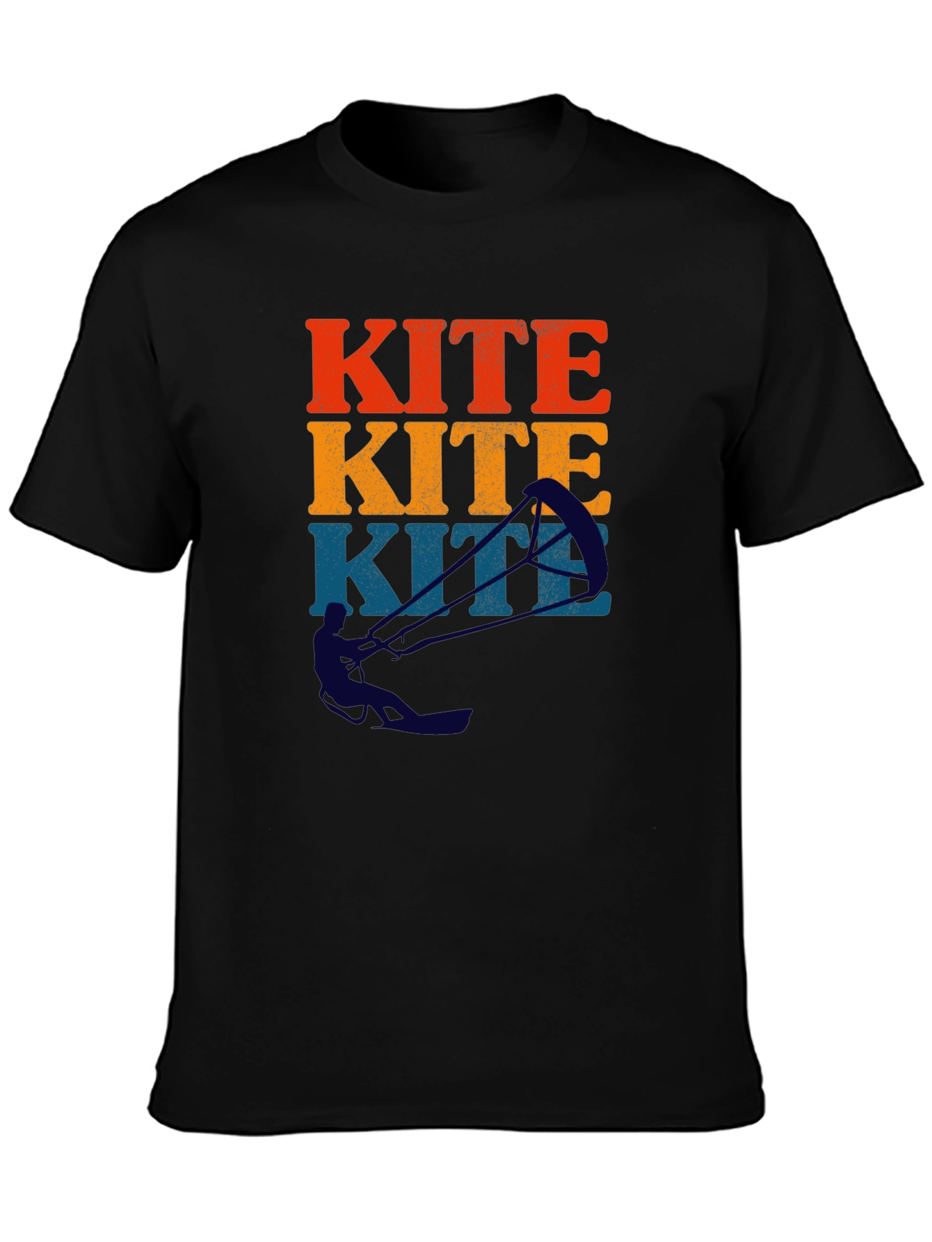 Kite Surfing Retro Graphic T-Shirt
