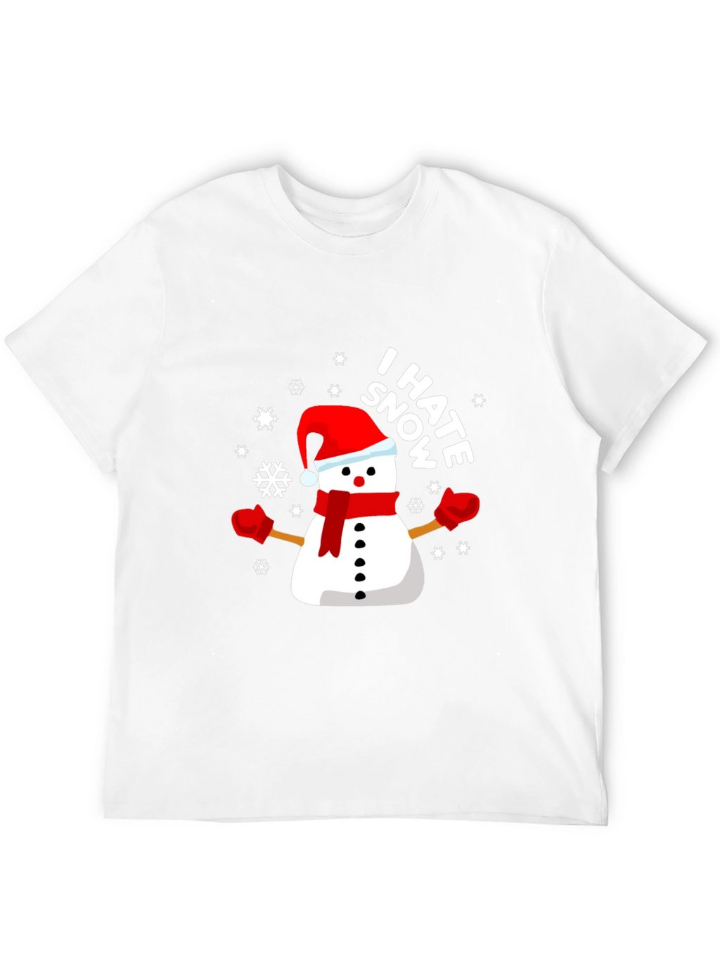 I Hate Snow Snowman Holiday Graphic Tee