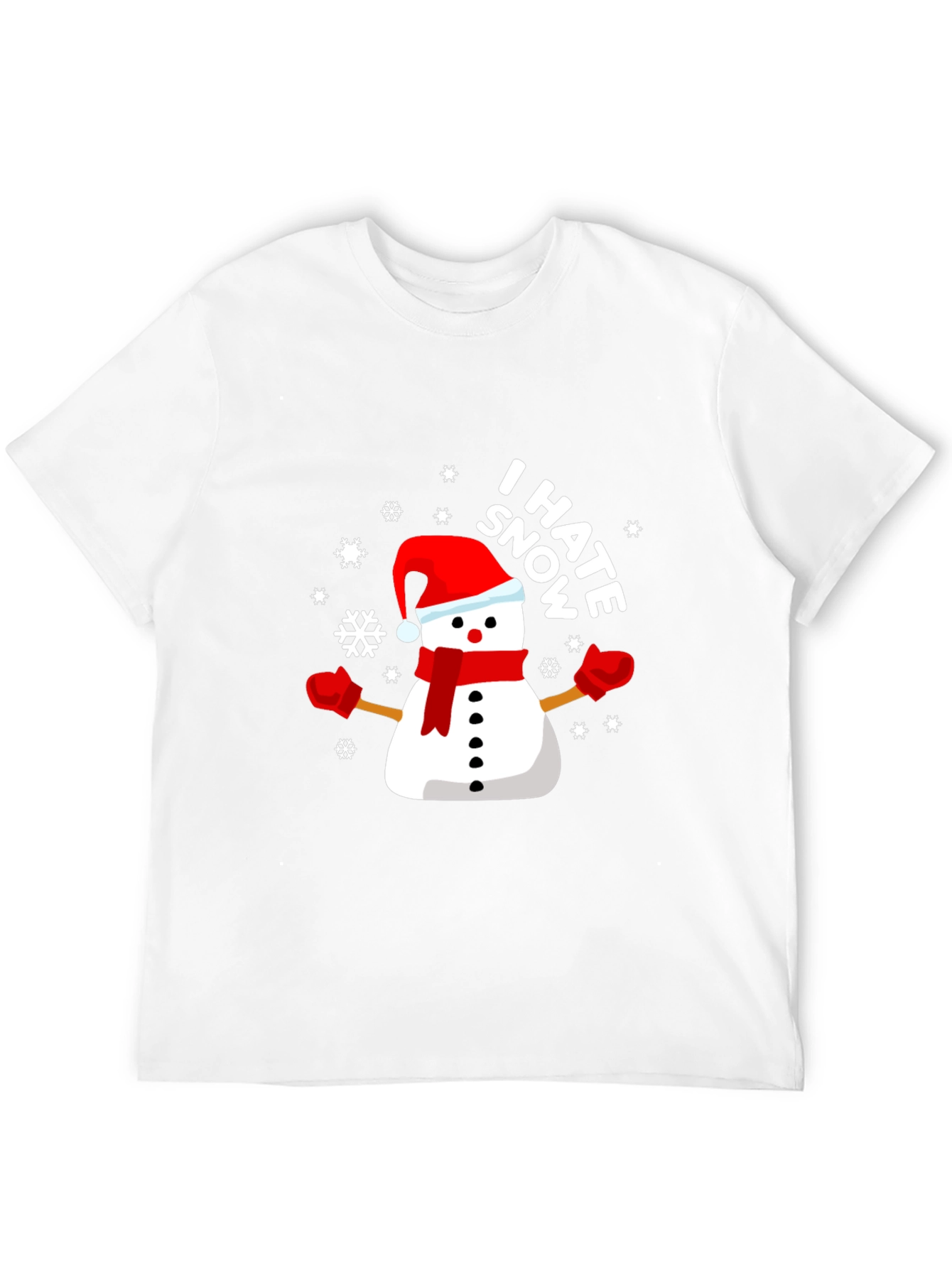 I Hate Snow Snowman Holiday Graphic Tee