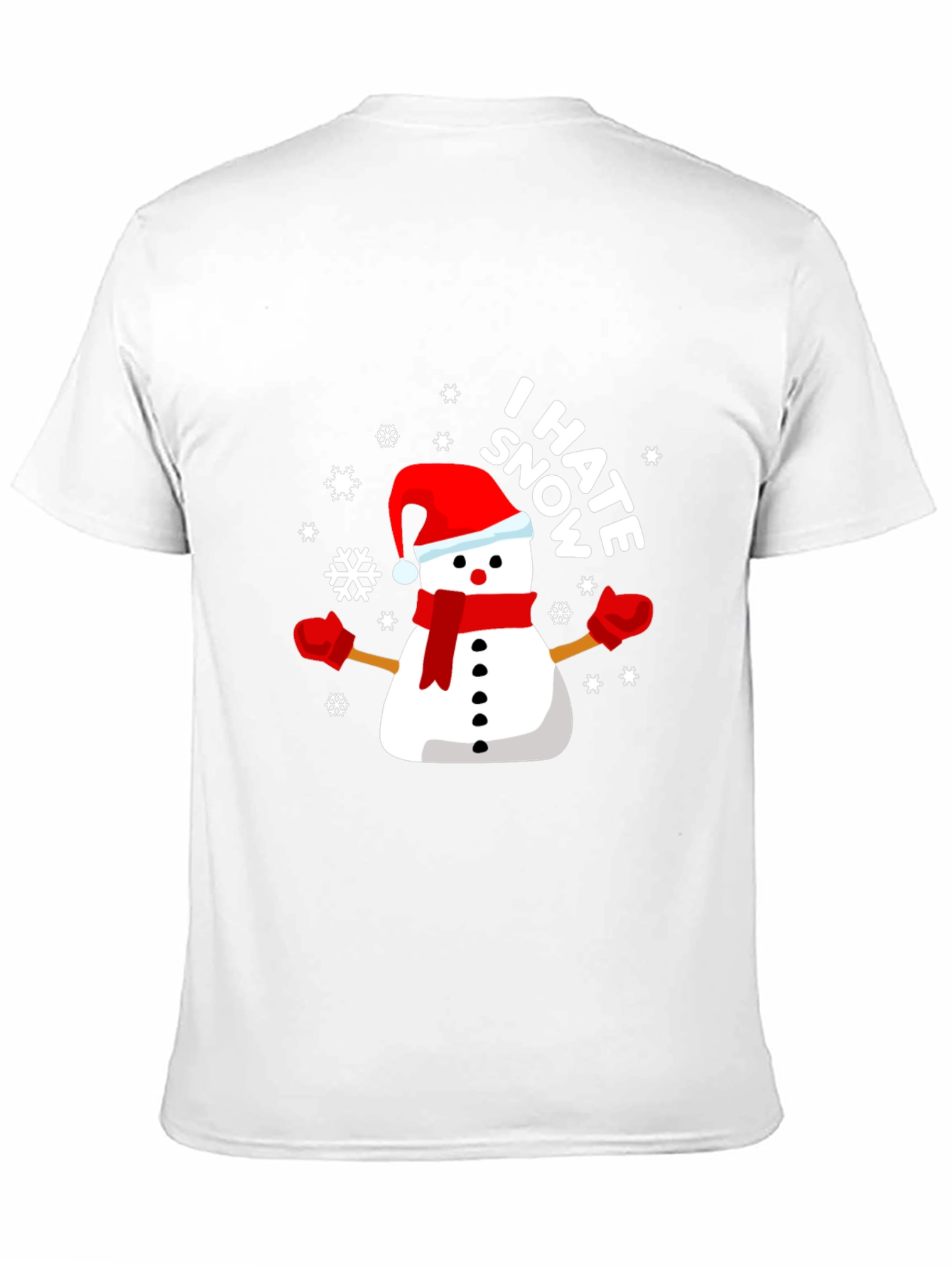 I Hate Snow Snowman Holiday Graphic Tee