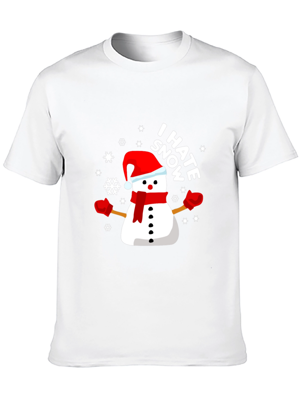 I Hate Snow Snowman Holiday Graphic Tee