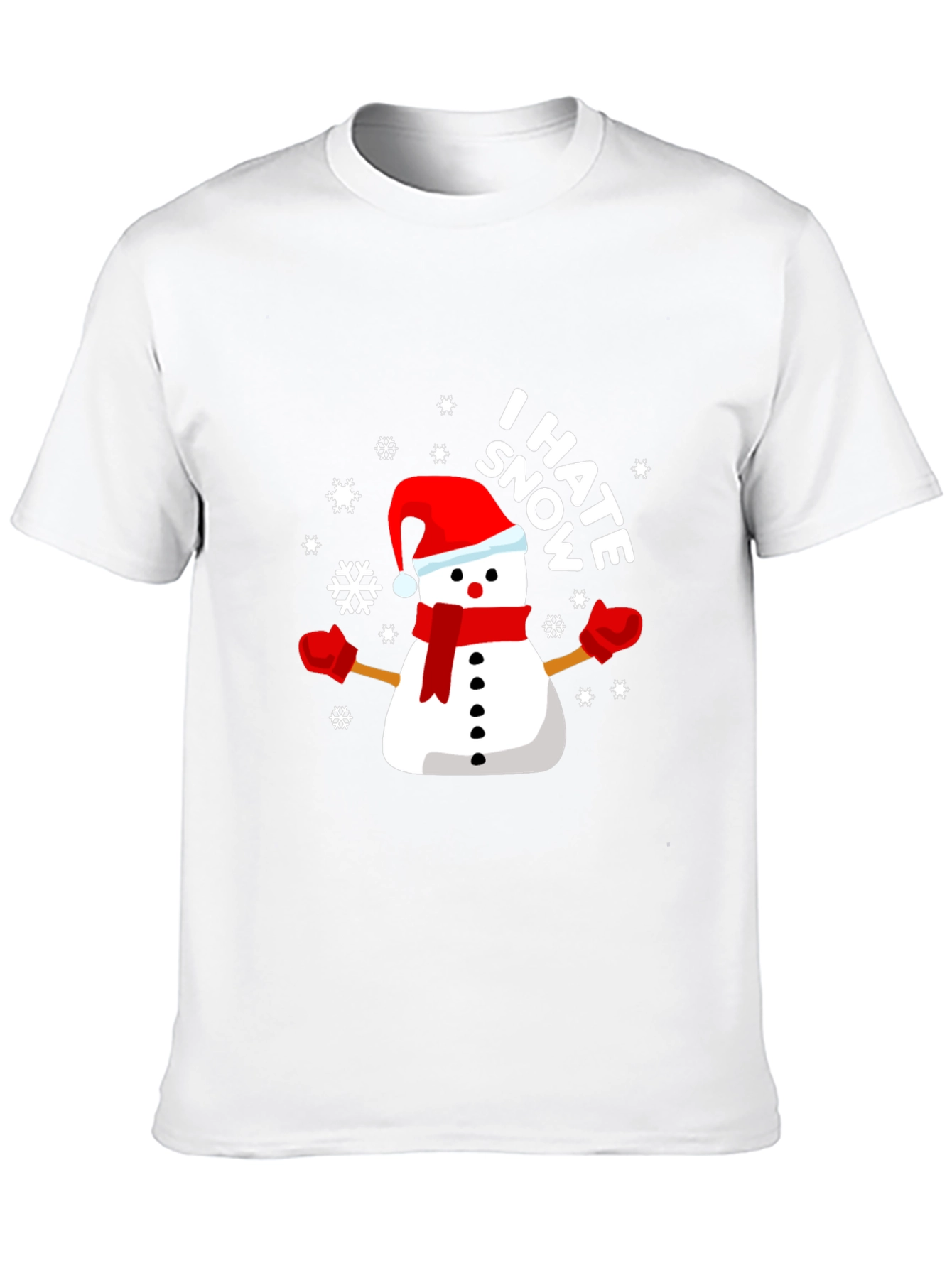 I Hate Snow Snowman Holiday Graphic Tee