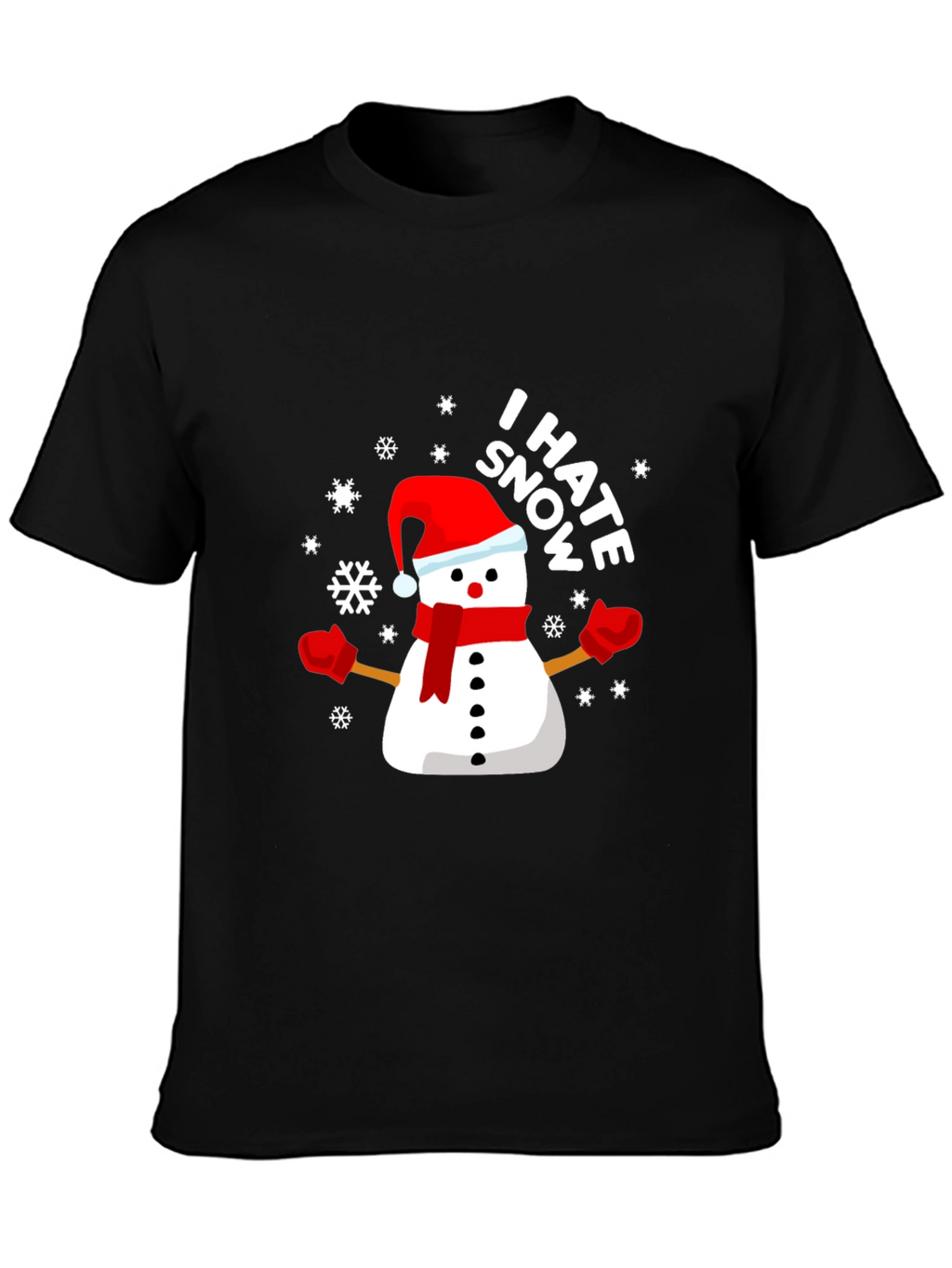 I Hate Snow Snowman Holiday Graphic Tee