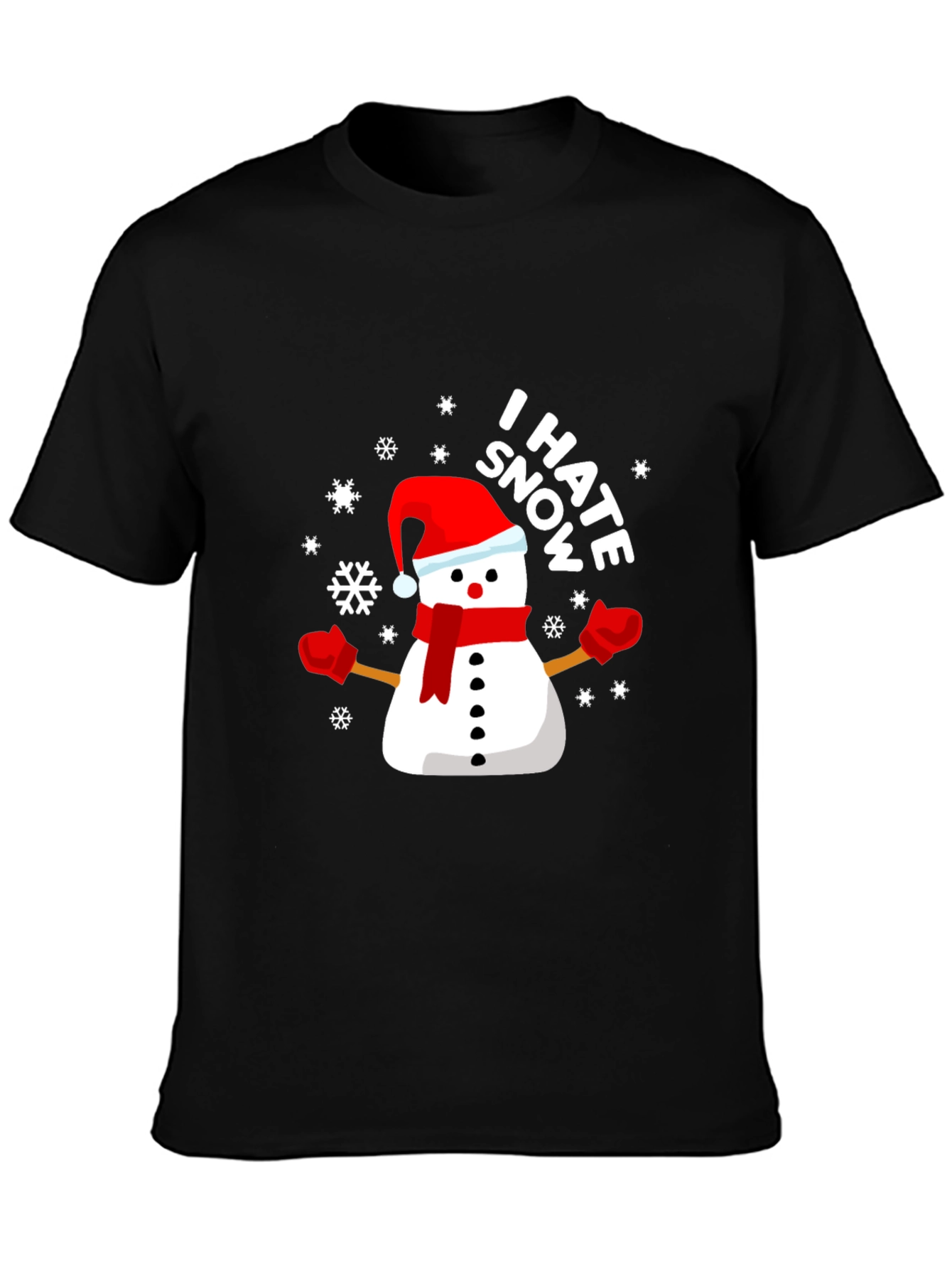 I Hate Snow Snowman Holiday Graphic Tee