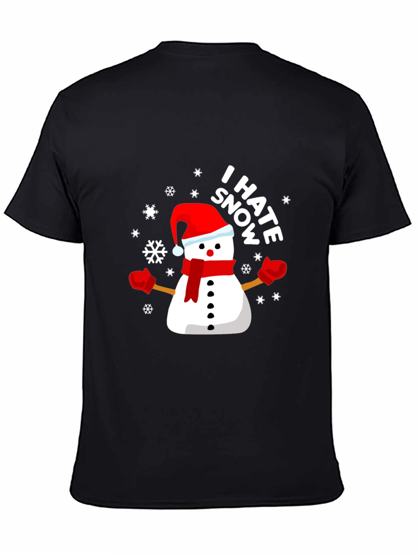 I Hate Snow Snowman Holiday Graphic Tee