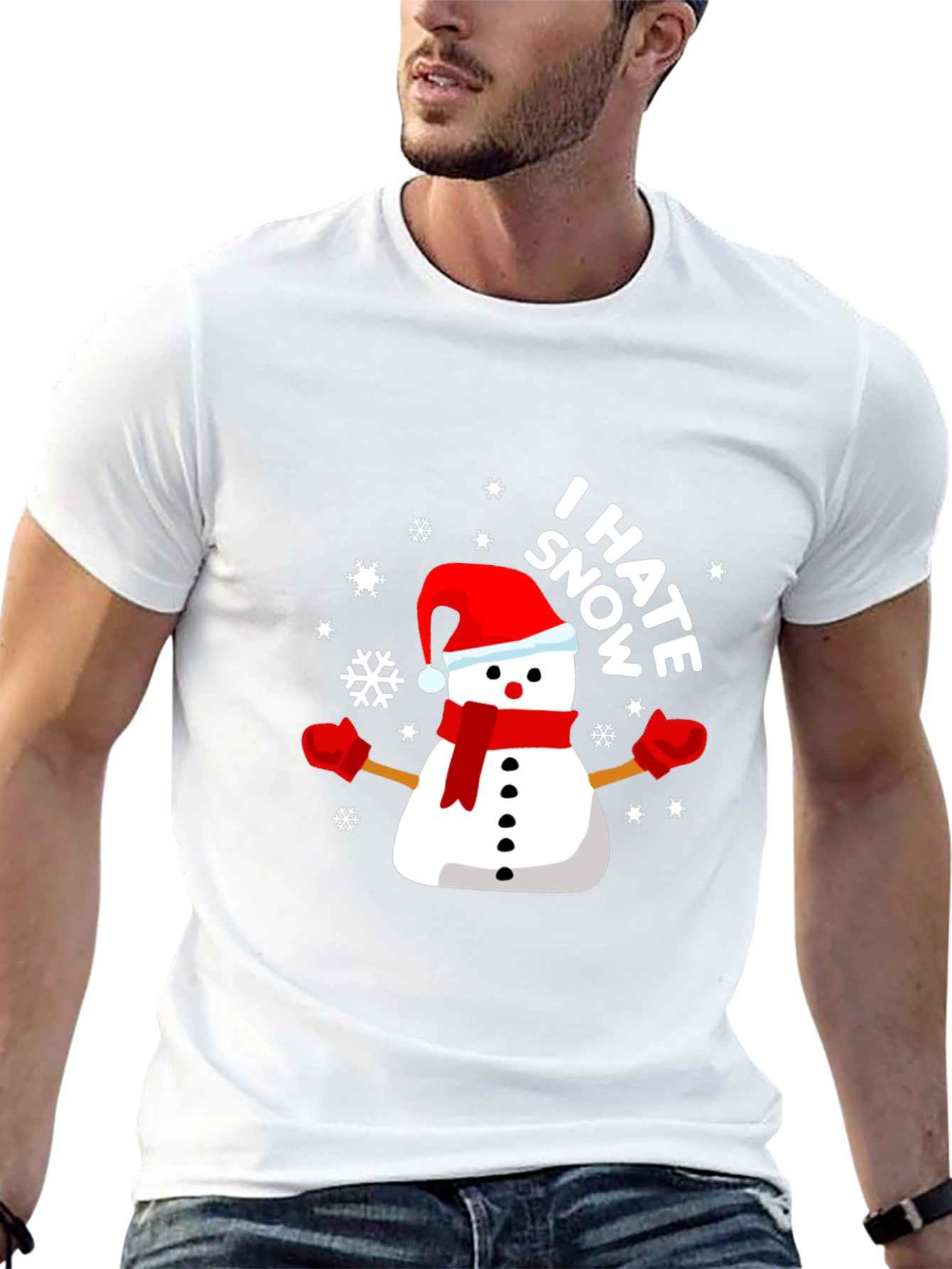 I Hate Snow Snowman Holiday Graphic Tee