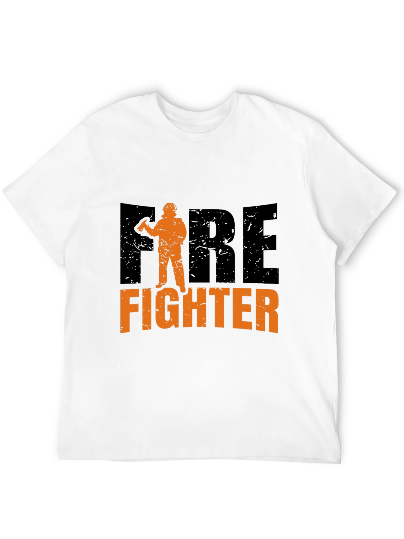 Firefighter Graphic T-Shirt - Black Cotton Tee