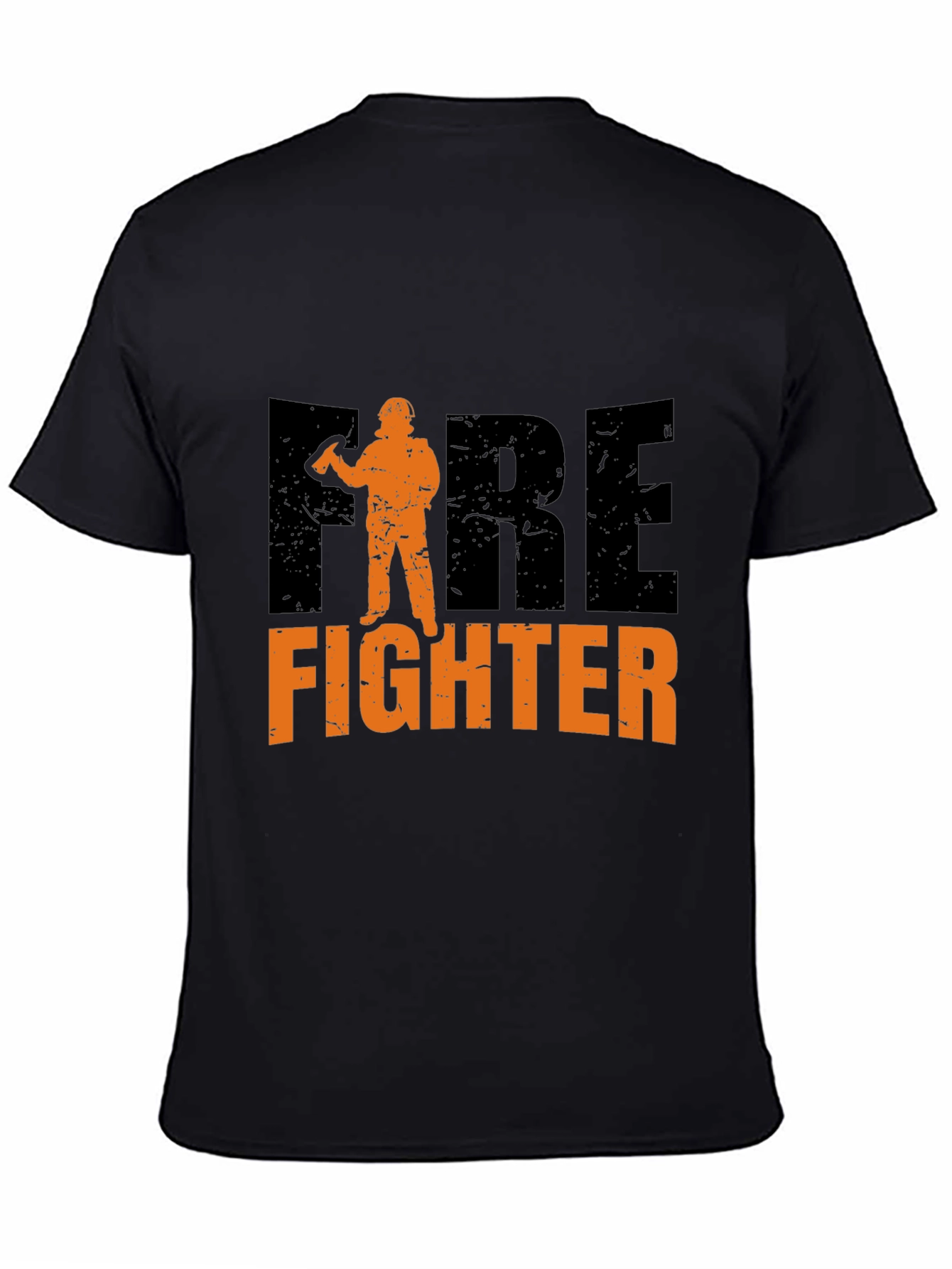Firefighter Graphic T-Shirt - Black Cotton Tee