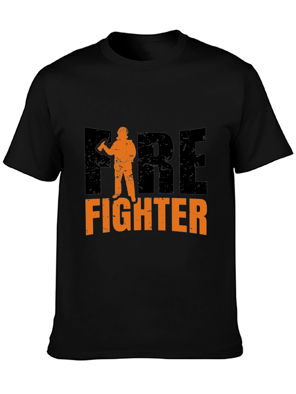 Firefighter Graphic T-Shirt - Black Cotton Tee