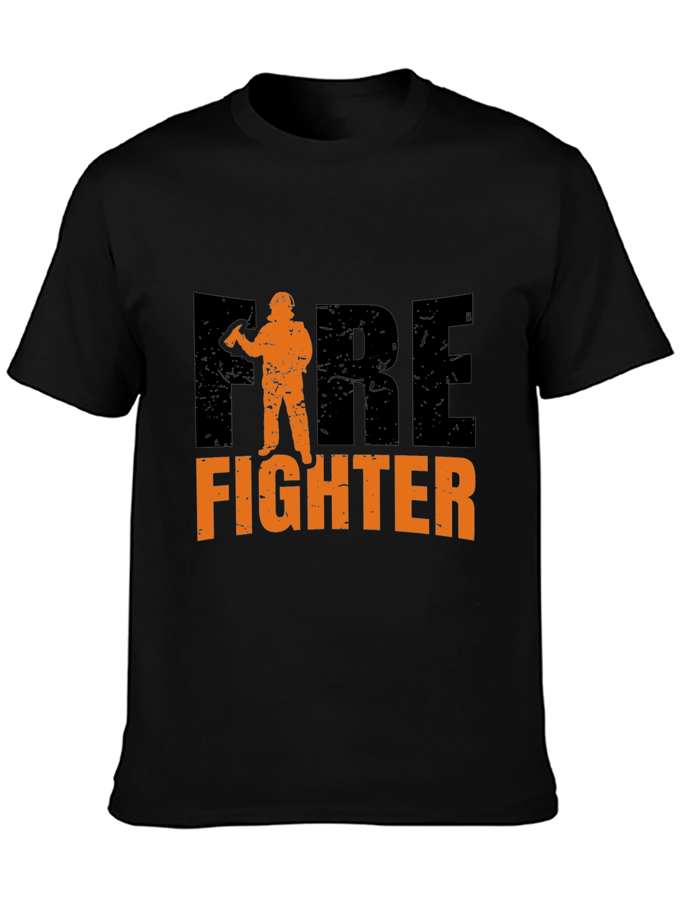 Firefighter Graphic T-Shirt - Black Cotton Tee