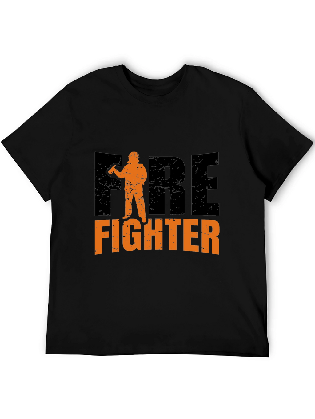 Firefighter Graphic T-Shirt - Black Cotton Tee