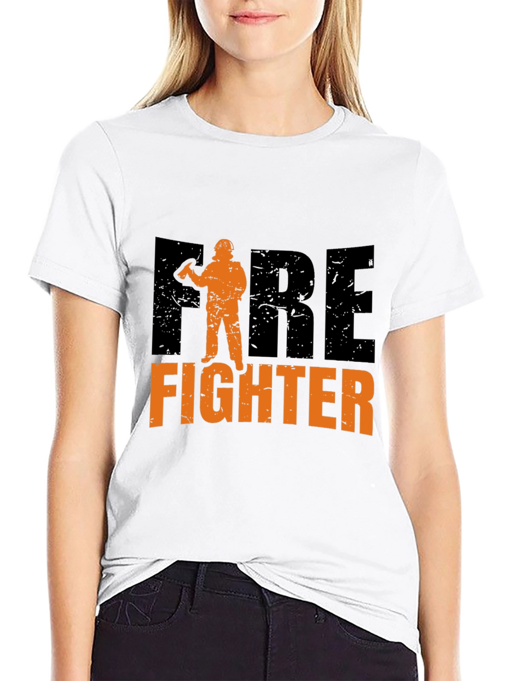 Firefighter Graphic T-Shirt - Black Cotton Tee