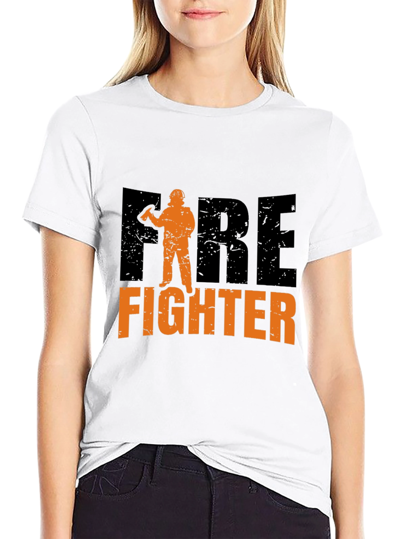 Firefighter Graphic T-Shirt - Black Cotton Tee