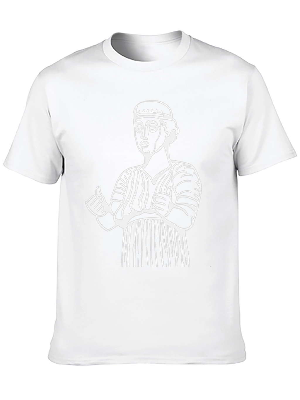 Ancient Statue Graphic Tee - Black Cotton Comfort