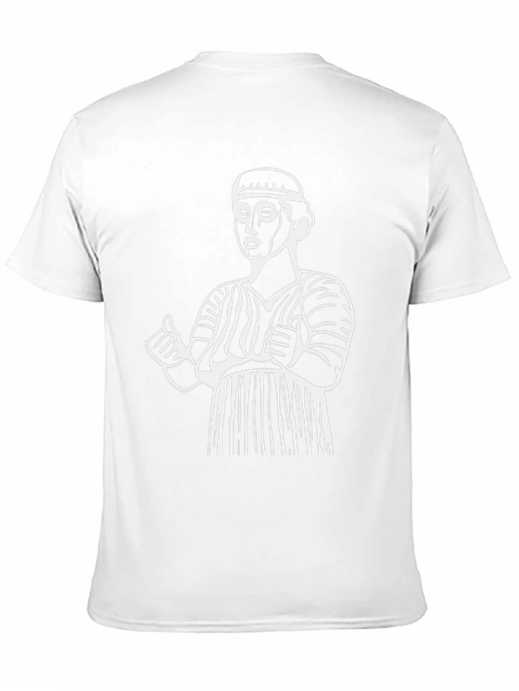 Ancient Statue Graphic Tee - Black Cotton Comfort