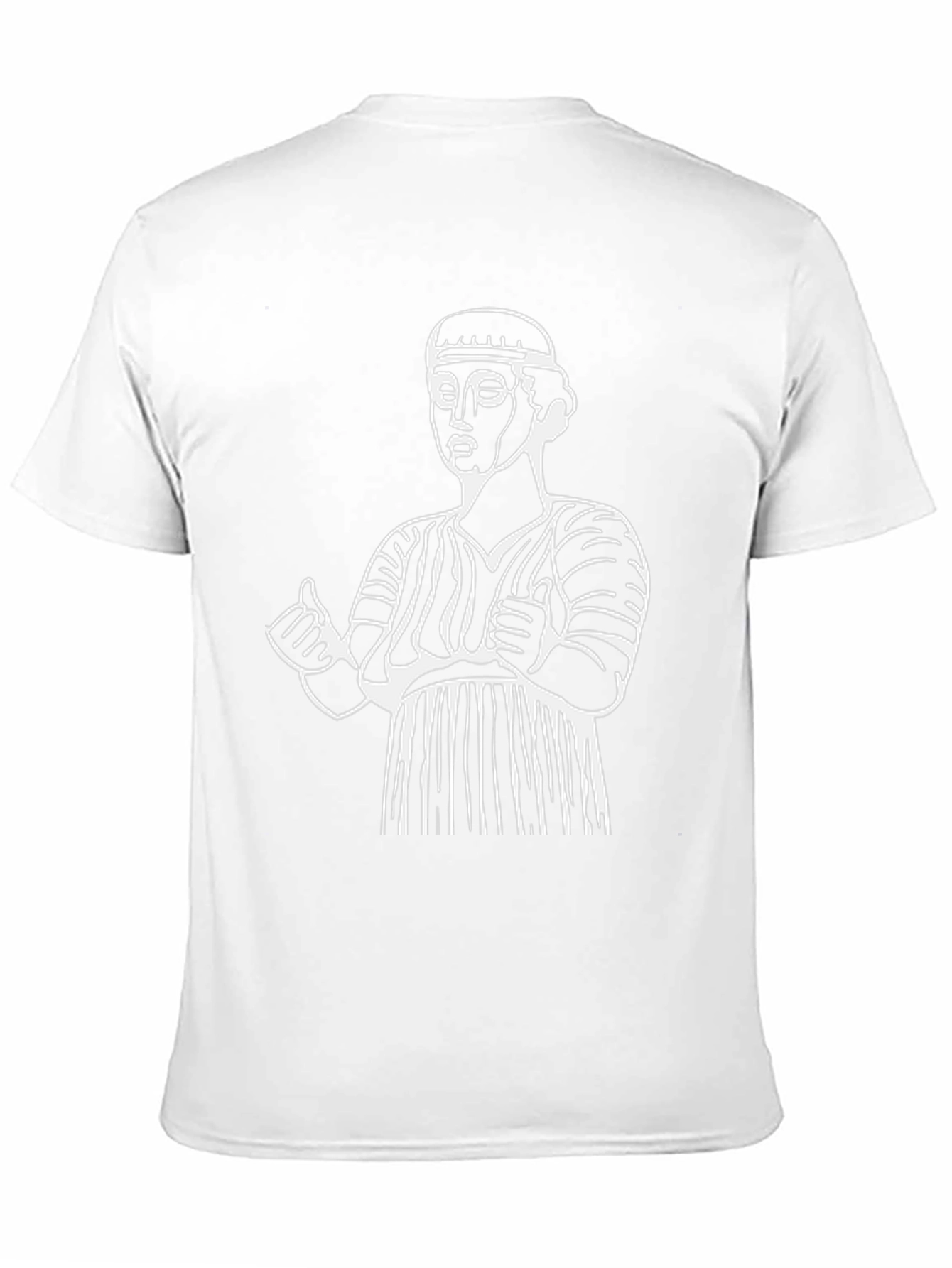 Ancient Statue Graphic Tee - Black Cotton Comfort