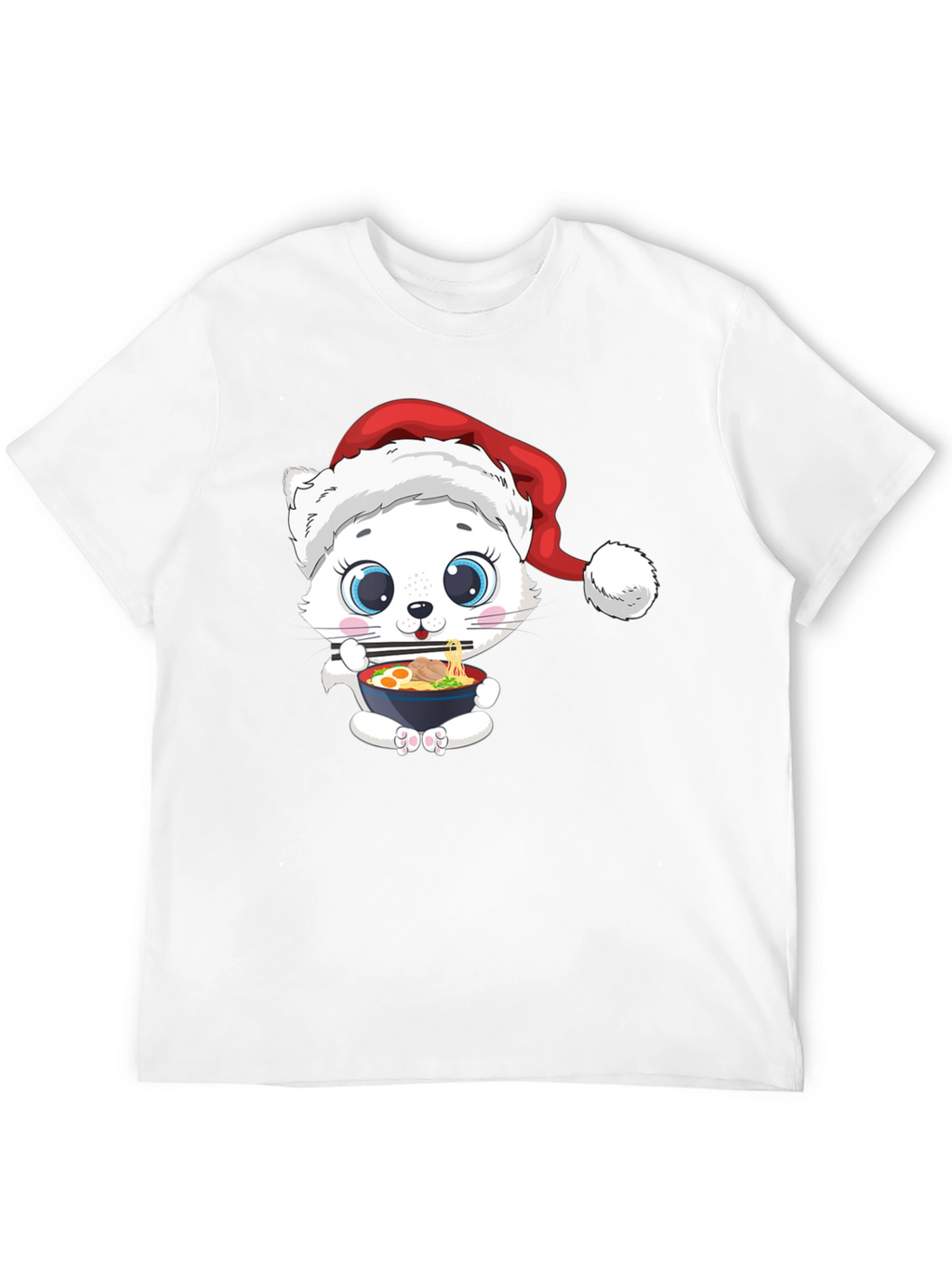 Cat Ramen Christmas T-Shirt