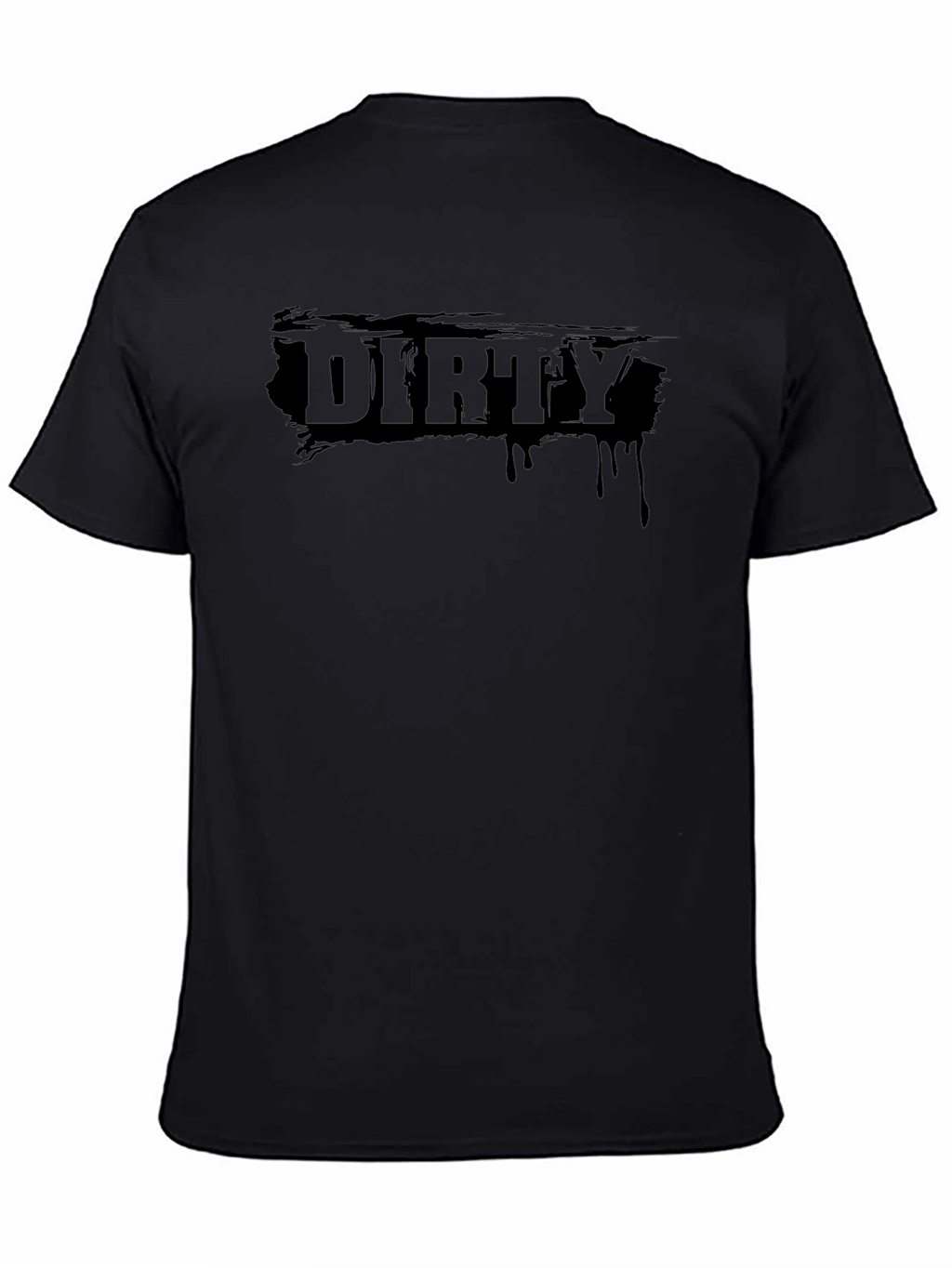 Mens Dirty Graphic Print Crew Neck T-Shirt