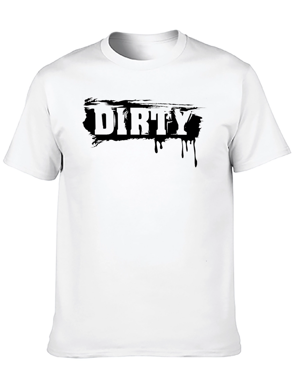 Mens Dirty Graphic Print Crew Neck T-Shirt