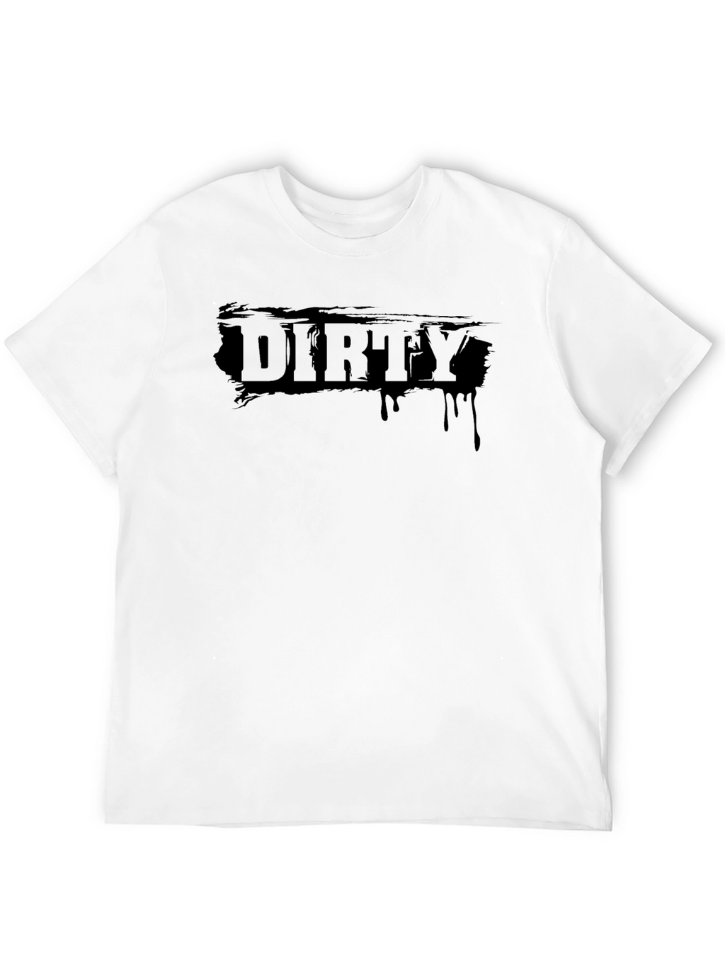 Mens Dirty Graphic Print Crew Neck T-Shirt