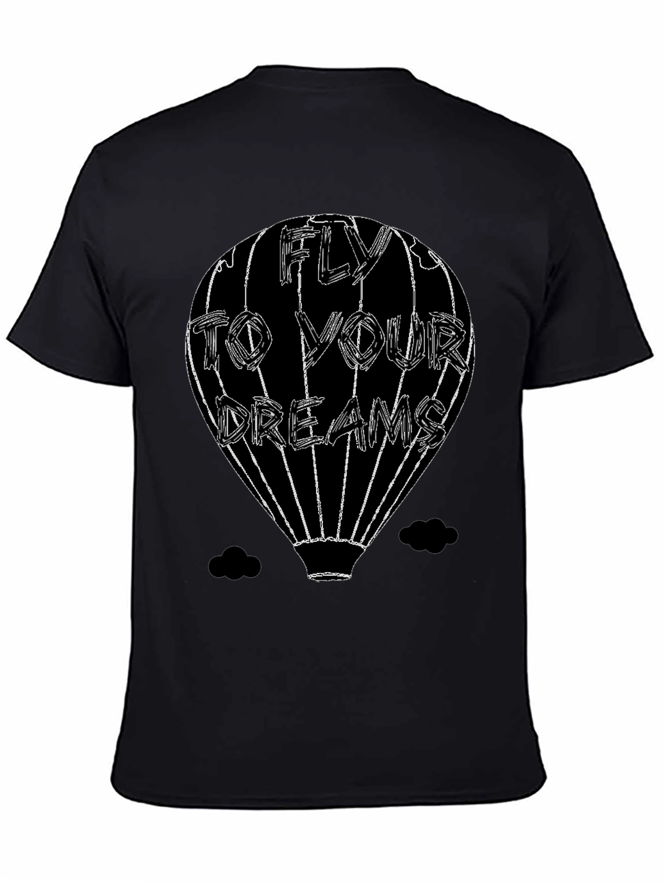 Fly to Your Dreams Graphic Tee - Black Cotton T-Shirt