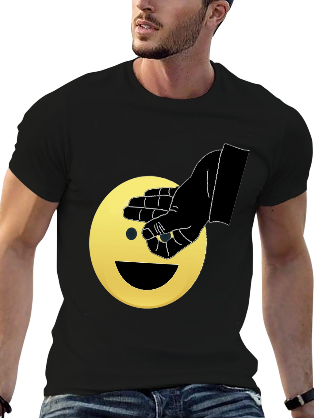 Emoji Peek-a-Boo Graphic T-Shirt