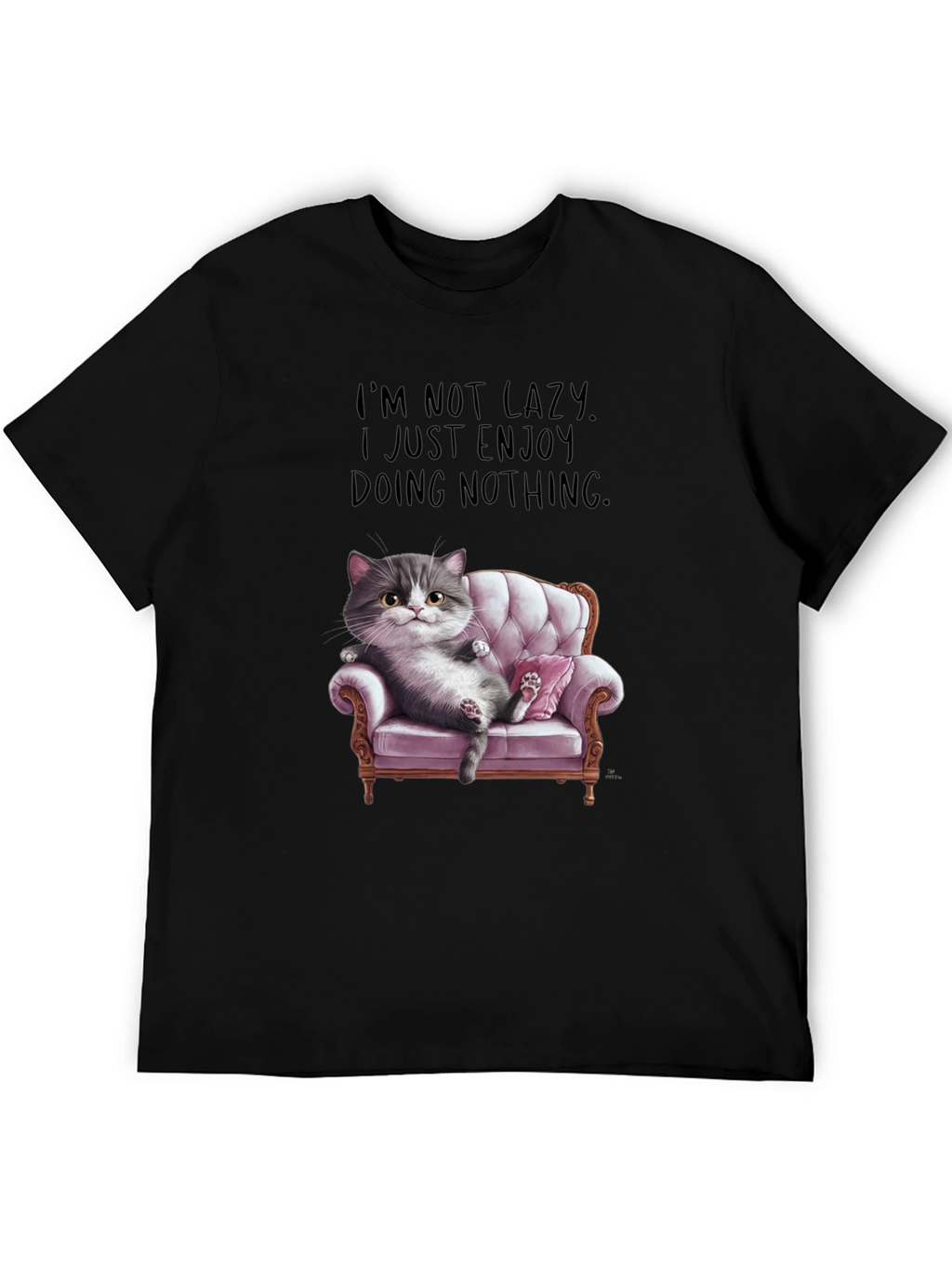 Funny Cat Lover T-Shirt - Enjoy Doing Nothing Tee