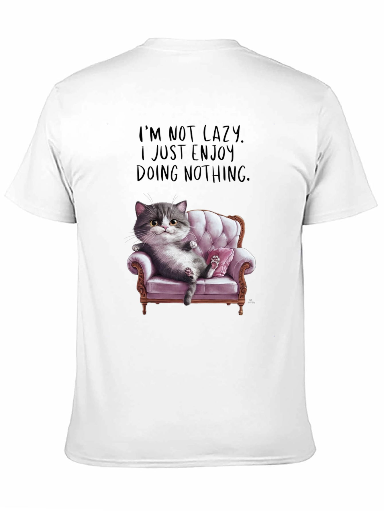 Funny Cat Lover T-Shirt - Enjoy Doing Nothing Tee