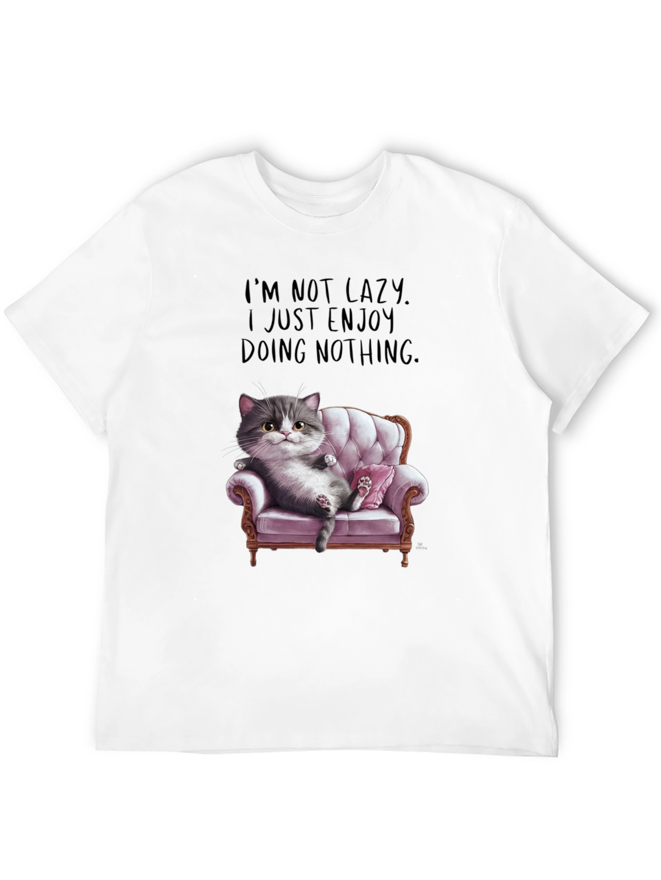 Funny Cat Lover T-Shirt - Enjoy Doing Nothing Tee