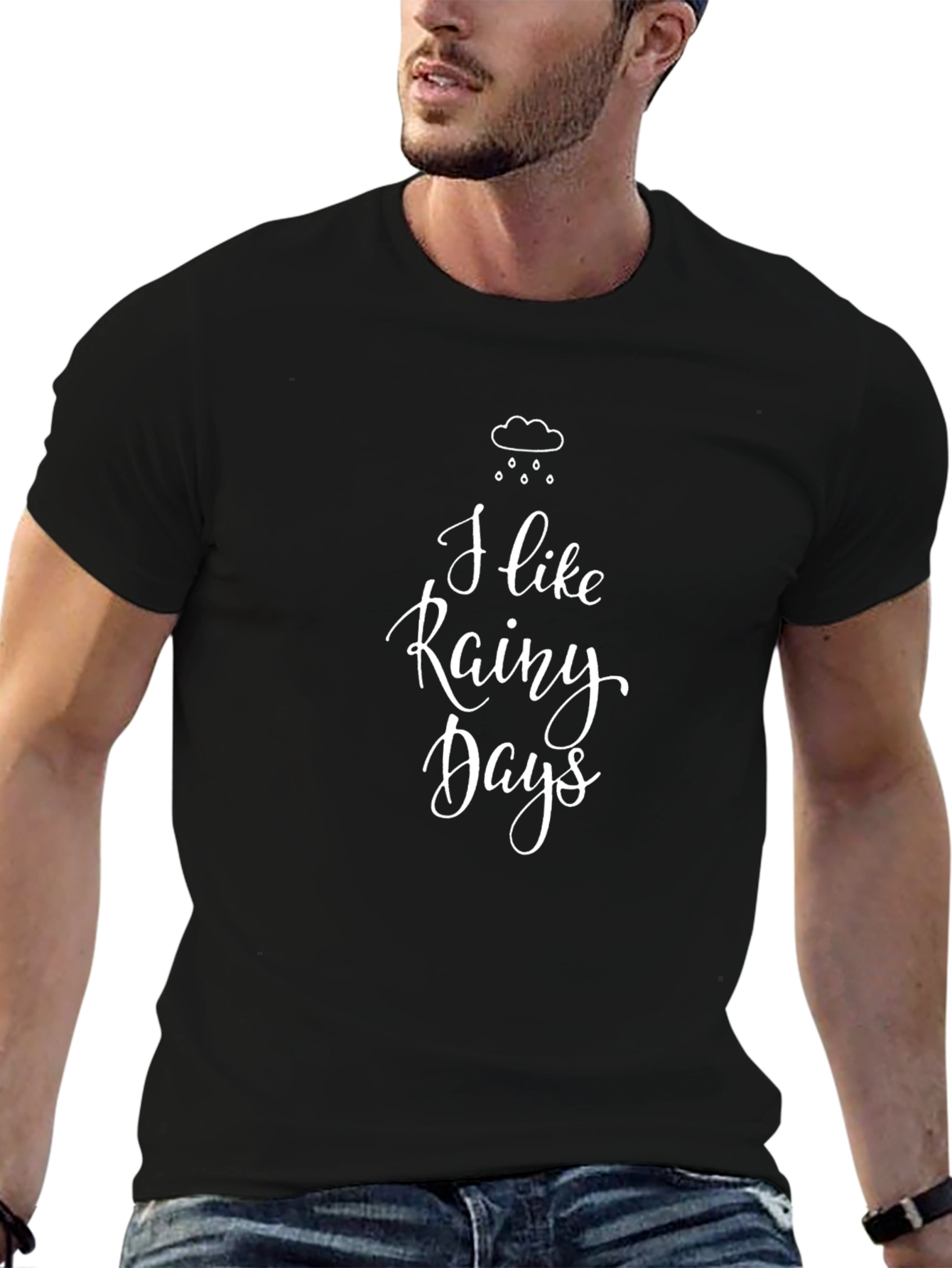 Rainy Days Graphic Tee -  Black T-Shirt
