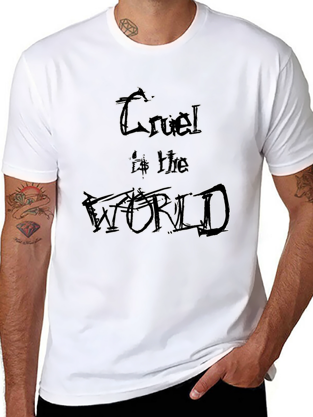 Cruel World Graphic Tee - Edgy Style