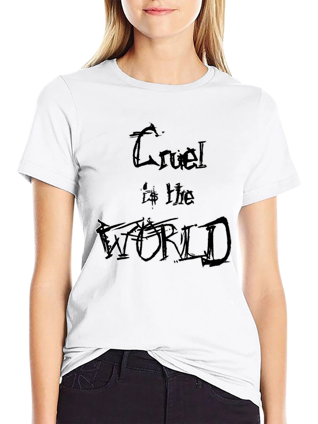 Cruel World Graphic Tee - Edgy Style