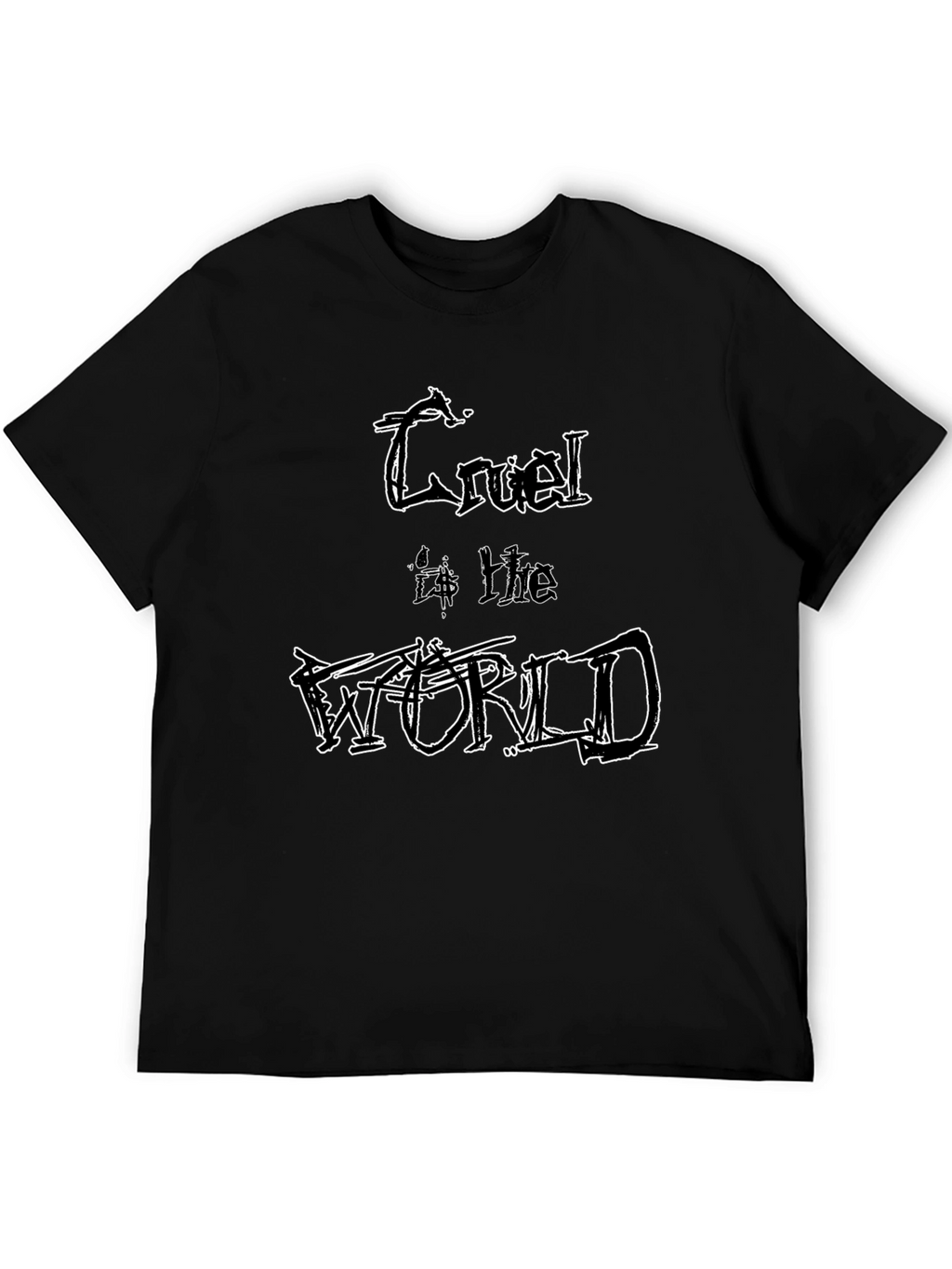 Cruel World Graphic Tee - Edgy Style
