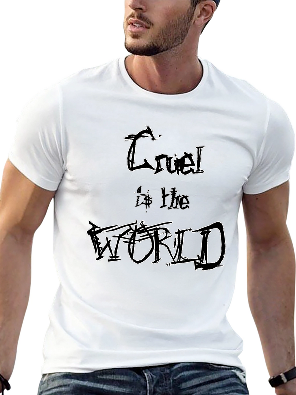 Cruel World Graphic Tee - Edgy Style