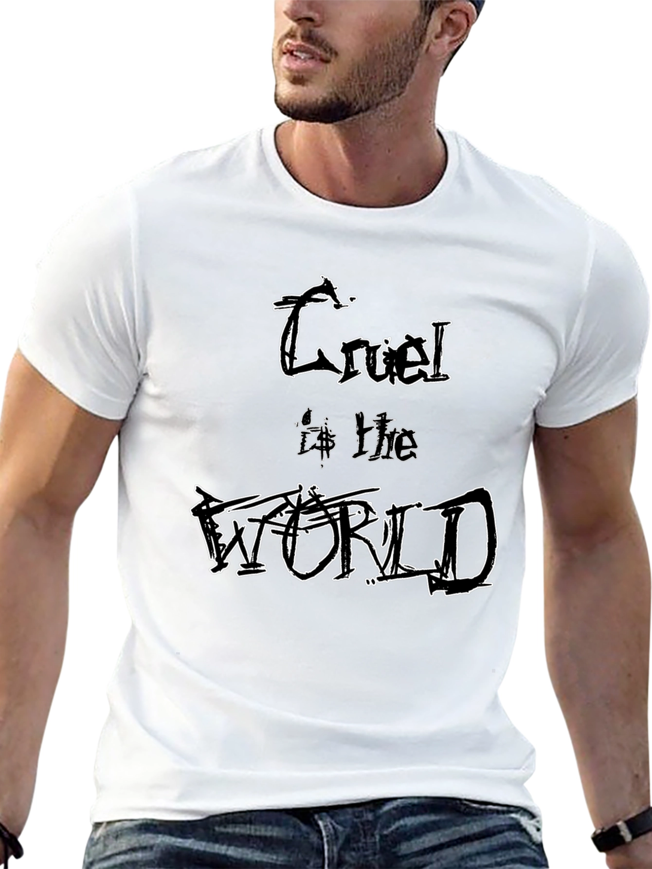 Cruel World Graphic Tee - Edgy Style