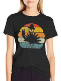 Retro Turkey Peace Thanksgiving T-Shirt